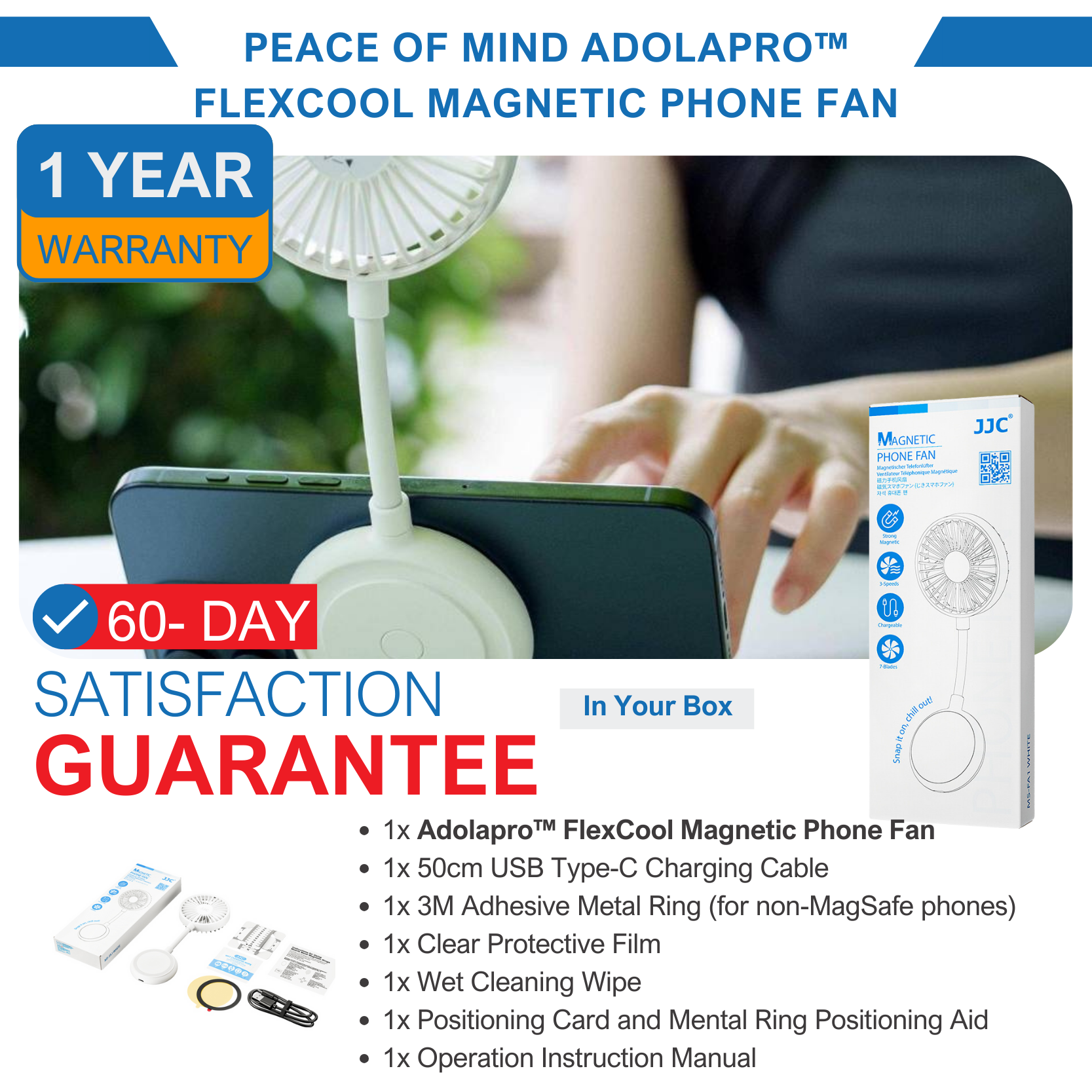 Adolapro™ FlexCool Magnetic Phone Fan