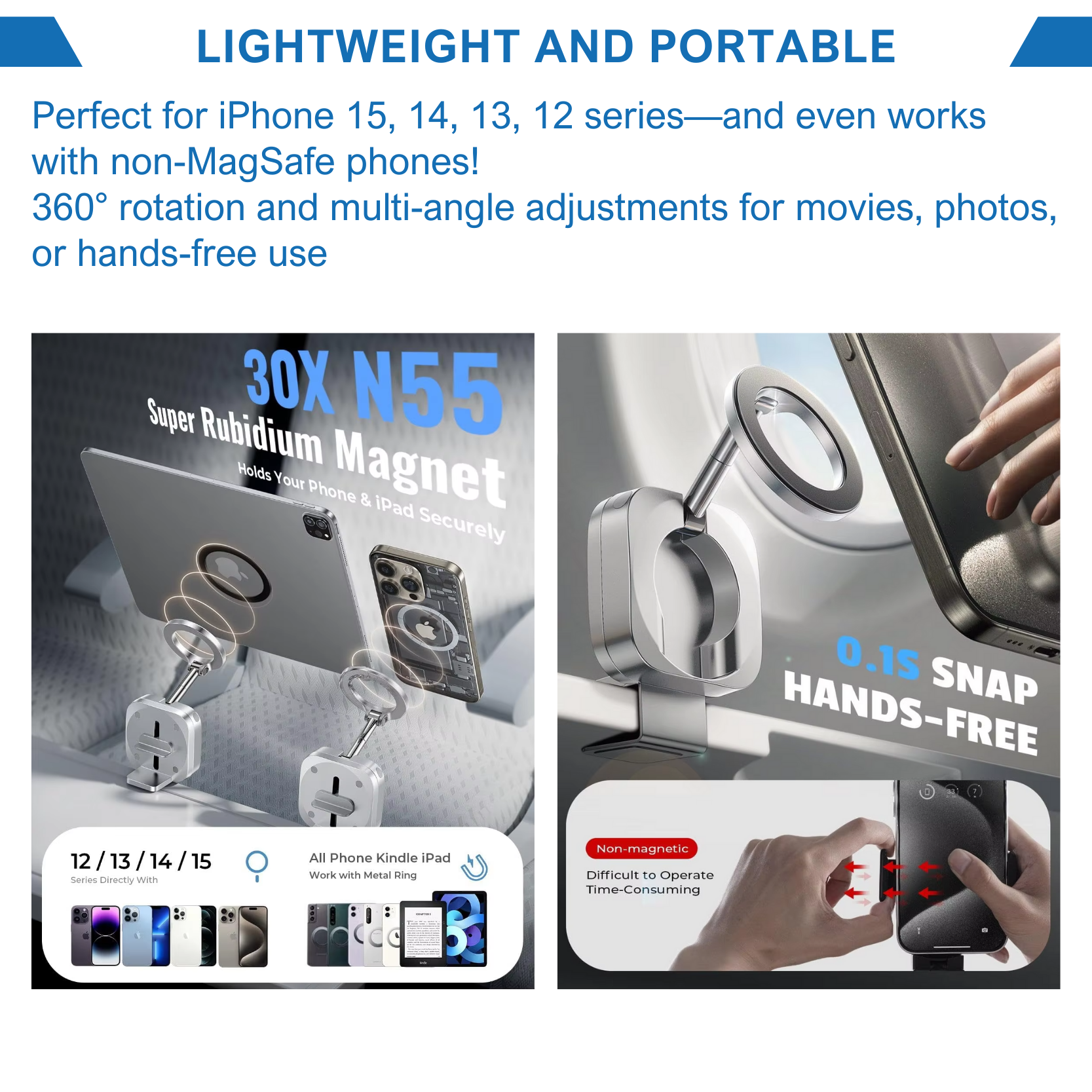 Adolapro™ Mag360: Travel Phone Mount