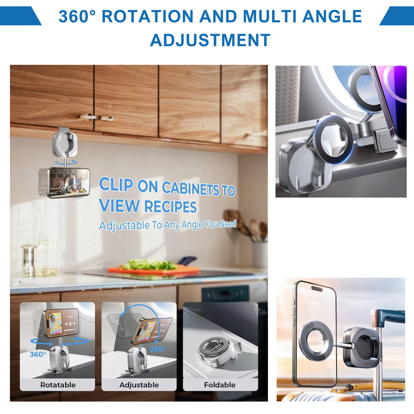 Adolapro™ Mag360: Travel Phone Mount