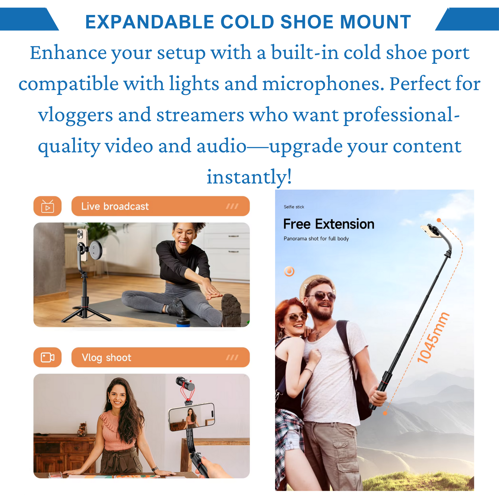 Adolapro™ Snap360 – Magnetic Selfie Tripod