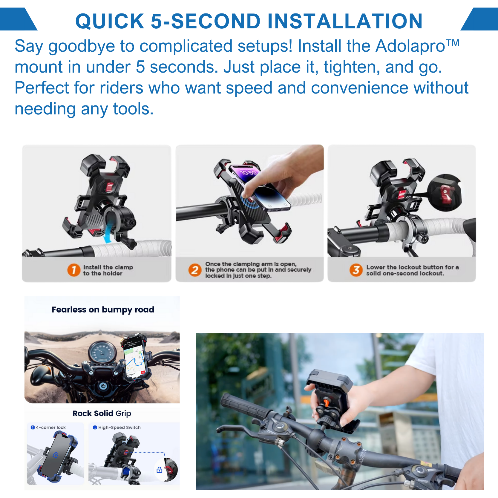 Adolapro™ 360° Bike & Moto Phone Holder