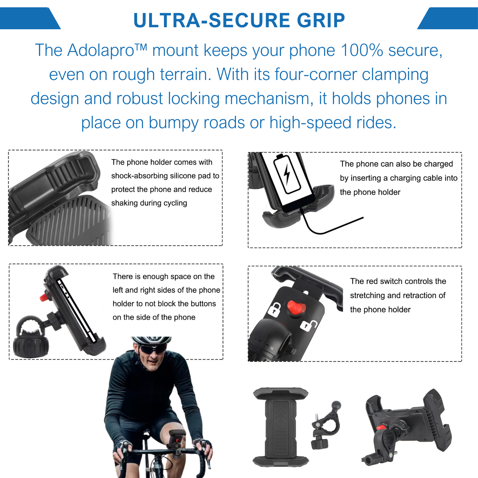 Adolapro™ 360° Bike & Moto Phone Holder
