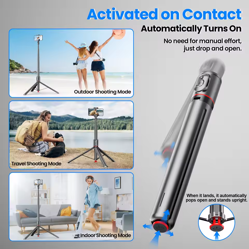 Adolapro™ JustTap 1.68M Auto-Open Tripod